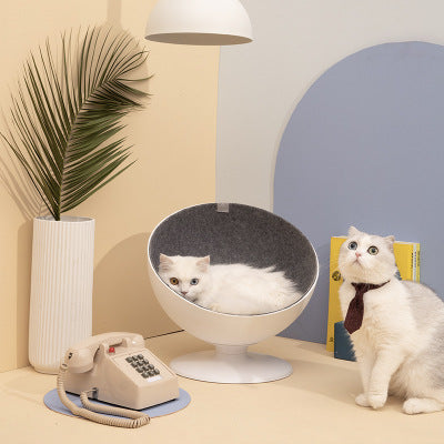 FURRYTAIL Cat Bed Hammock with Rotating Design